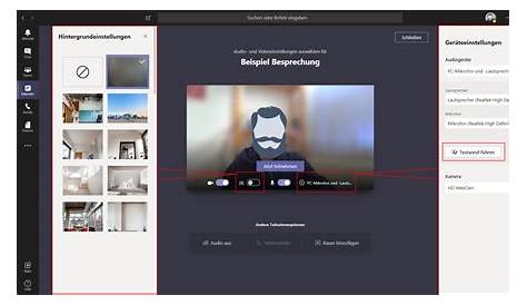 Microsoft Teams Kamera Hintergrund ändern
