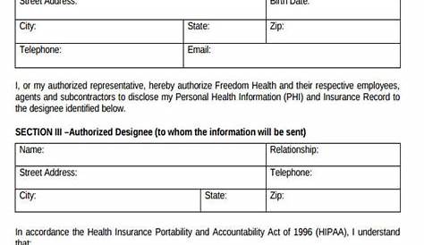 Hipaa Compliant Release Form FREE 7+ Sample HIPAA s In MS Word PDF