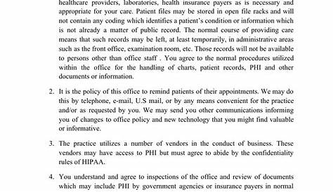 Hipaa Form Template FREE 9+ Sample s In PDF MS Word