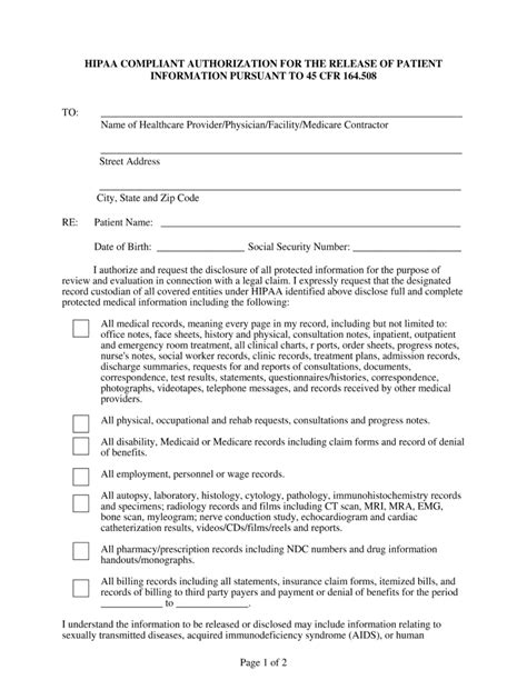 hipaa employee privacy statement form template