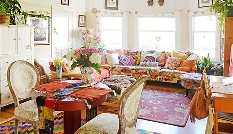 Bohemian Living Room Decor, Hippie Home Decor, Bohemian Interior, Retro