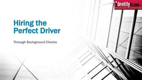 hiring perfect driver