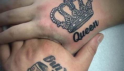 black and grey matching hand crown royalty his queen her