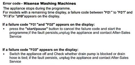 Hisense Washing Machine Error Codes A Quick Guide To, 43 OFF
