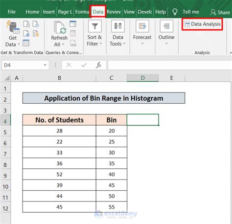 Histogram Bin Range Excel