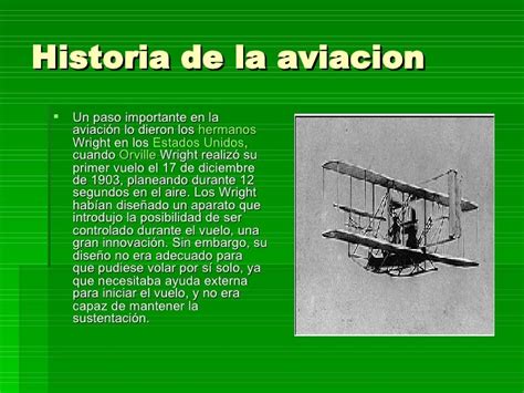 historia de la aviación resumen