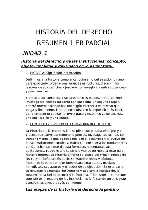 historia del derecho resumen pdf