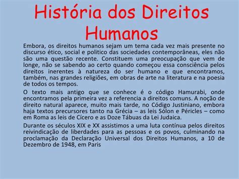 historia dos direitos humanos