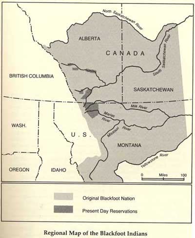 Historical Territories of Blackfoot and Blackfeet
