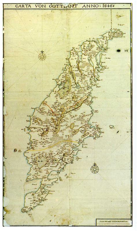 Landskapskarta över Gotland, 1800tal Allmogens