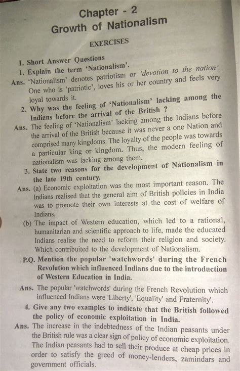 history class 10 chapter 2 question answer icse