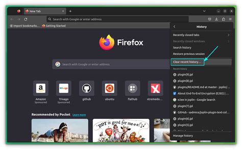 History Delete Firefox