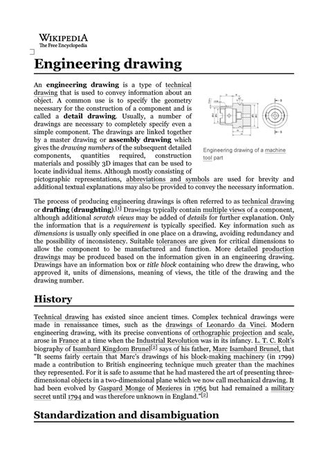 History Engineering Drawing