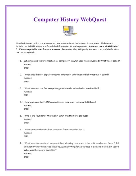 History Of Computers quest Answers
