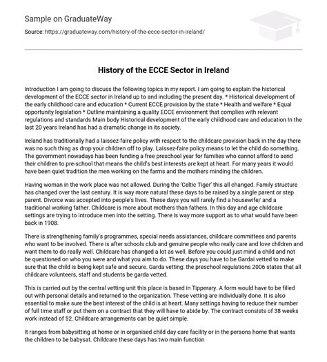 history of ecce in ireland