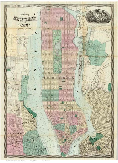 Map of New York City with Streets