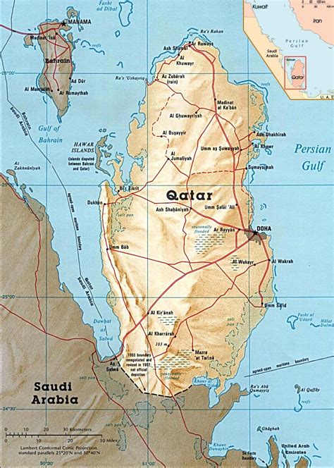 Map of Qatar