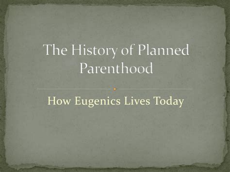 history of planned parenthood and eugenics