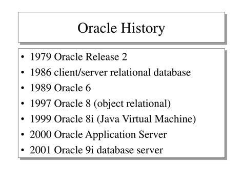 History Of Table Oracle