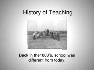 history of teaching methods