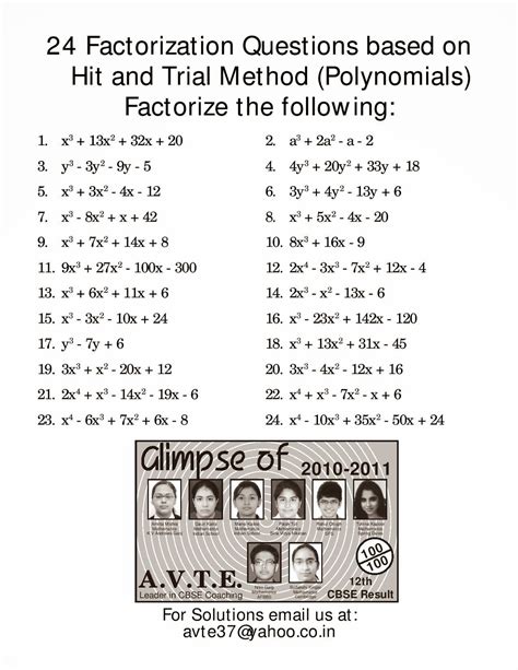hit and trial method in maths class 9