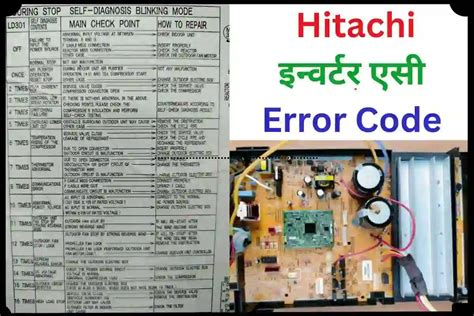 hitachi split ac error code list pdf download