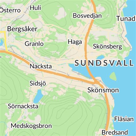 Sundsvall Karta Karta över Njurunda Södra fiskevårdsområde Fiske i
