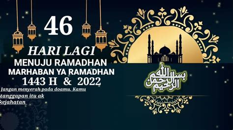 Hitungan Mundur Ramadhan 2023 Rujukan Muslim