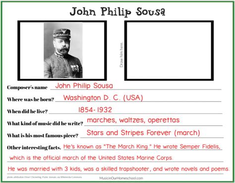 Hjohn Philip Sousa Printable