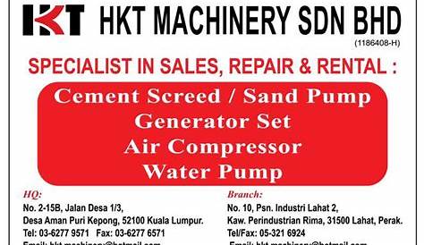 HKT Machinery Sdn Bhd | Kuala Lumpur