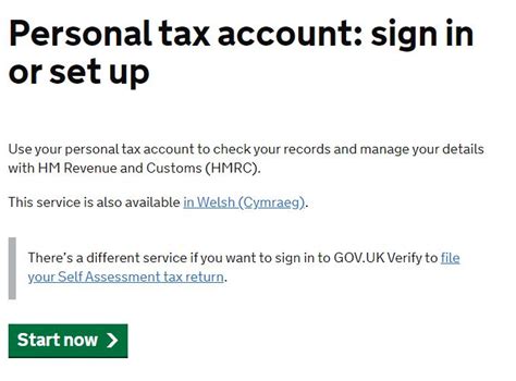 hmrc setting up a government gateway account