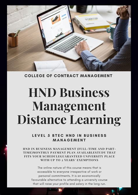 hnd business studies distance learning