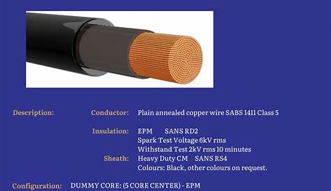 Ho7rnf Cable Specification 6mm X 3C HO7RNF s From Pump.co.uk W