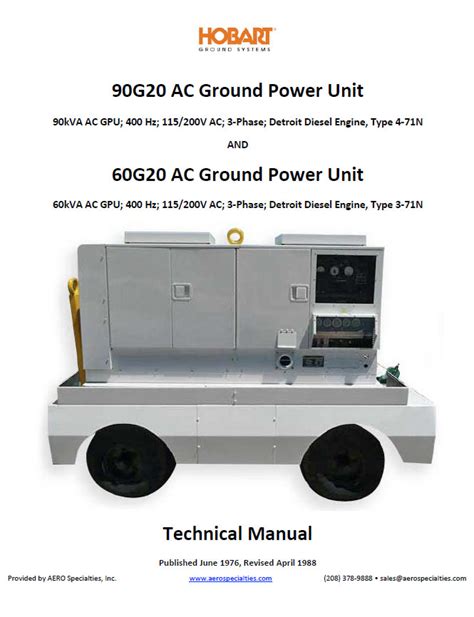 hobart ground power unit manual