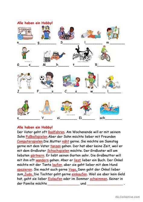 HOBBIES AND FREE TIME ACTIVITIES worksheet Free ESL printable worksheets made by teachers