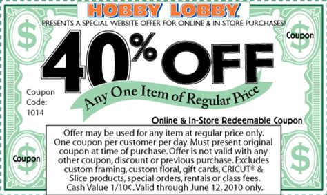 40% Off Coupon At Hobby Lobby Coming To An End