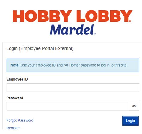 hobby lobby employee portal for pay stubs