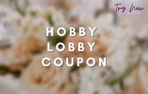 Hobby Lobby In Store Discount Code