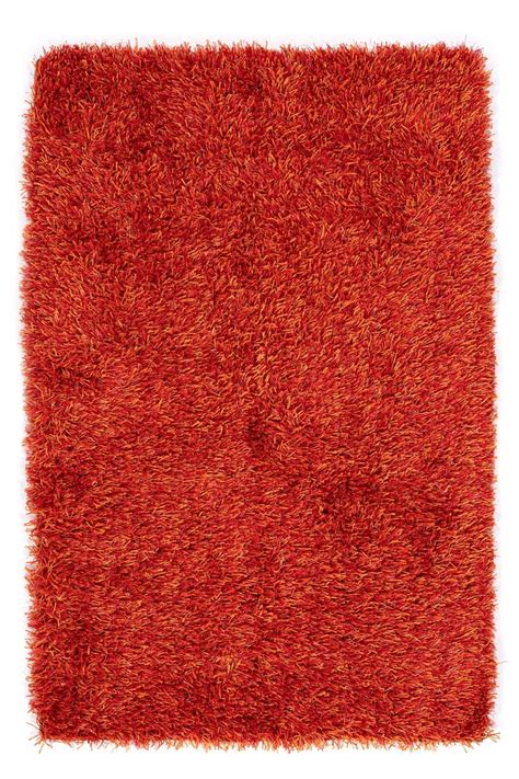 Hochflor Velours Teppich Mona Lachs Orange