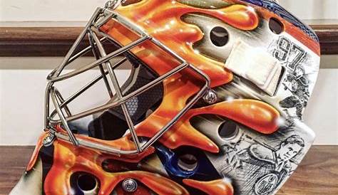 Illustration of a goalie helmet | Illustration, Art, Ice hockey