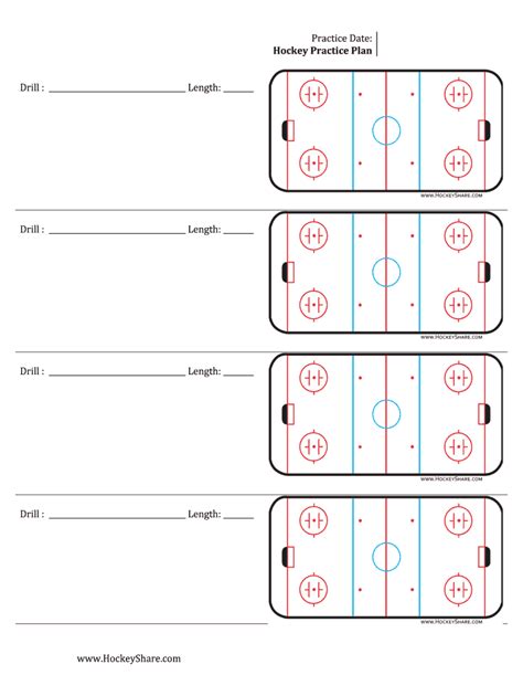 Hockey Practice Drill Template