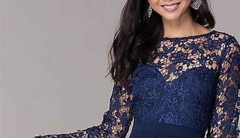 Hoco Dress Sleeves HighNeck By PromGirl With Embroidery es