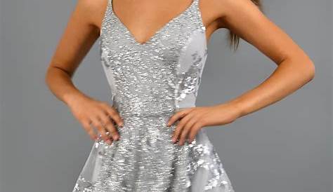 Hoco Dresses Short Silver V Neck Gray Lace Prom Grey Lace