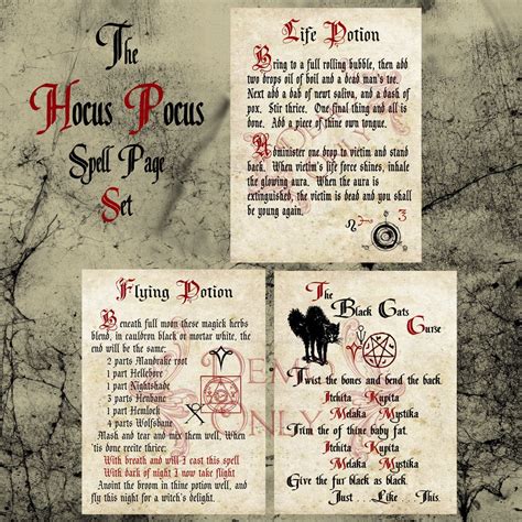 Hocus Pocus Spell Book Pdf