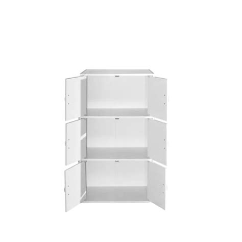 hodedah 3 door bookcase cabinet