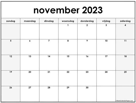 hoeveel dagen heeft november 2023