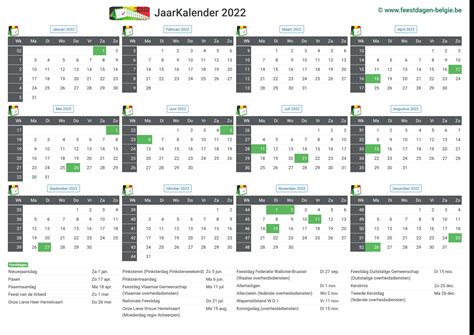 hoeveel werkdagen in 2022