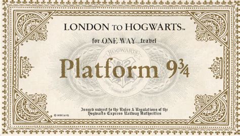 Hogwarts Express Ticket Printable Universal