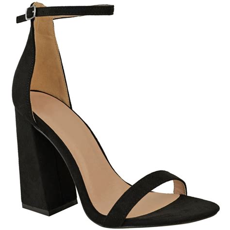 Sandalen aus Velourslederimitat, mit Blockabsatz, für Partys, hohe