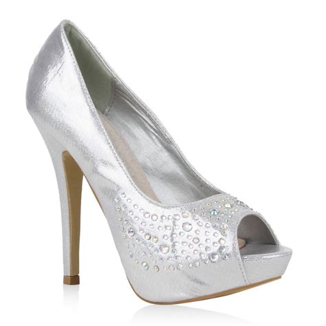 Chic Silver Heels Metallic Heels High Heel Sandals Lucite Heels